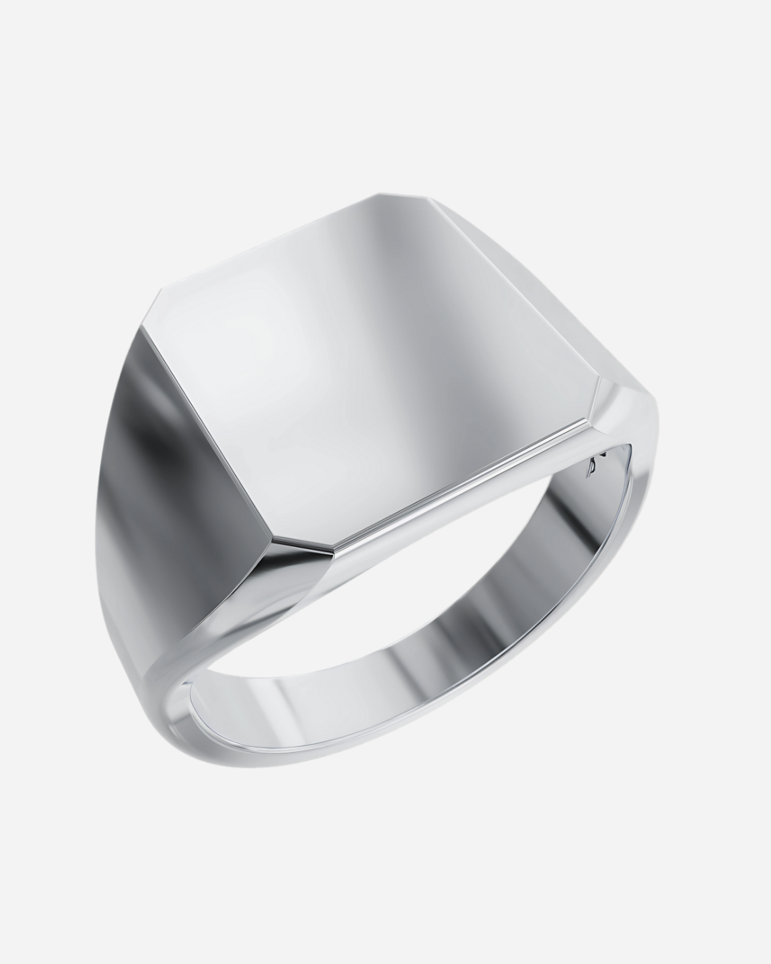 Asscher Signet Ring