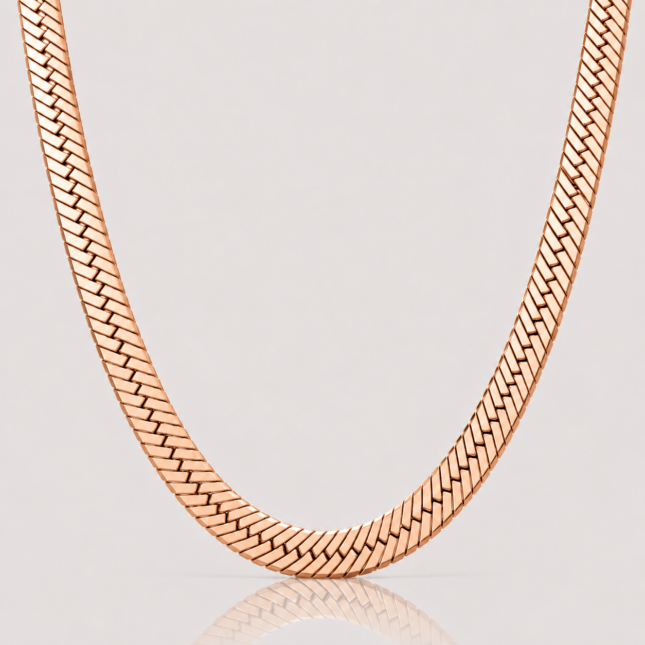 Herringbone Chain (Solid 9k Gold) - 4mm
