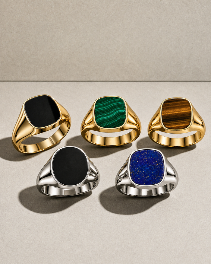 GEMSTONE SIGNET RINGS