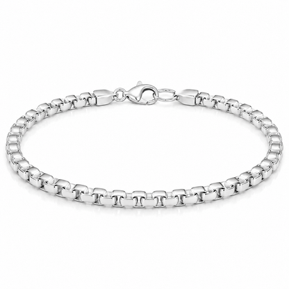 Box Bracelet (Sterling Silver) - 3.5mm