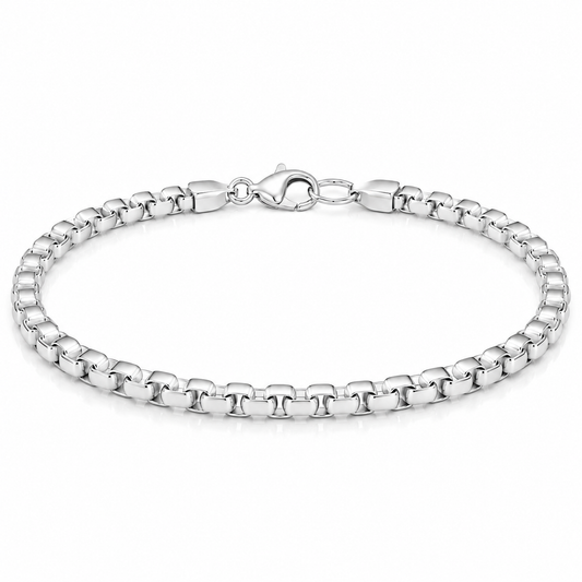 Box Bracelet (Sterling Silver) - 3.5mm