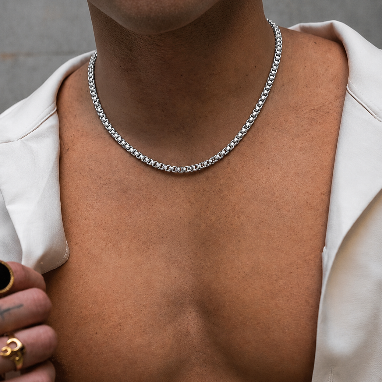 Box Chain (Sterling Silver) - 3.5mm