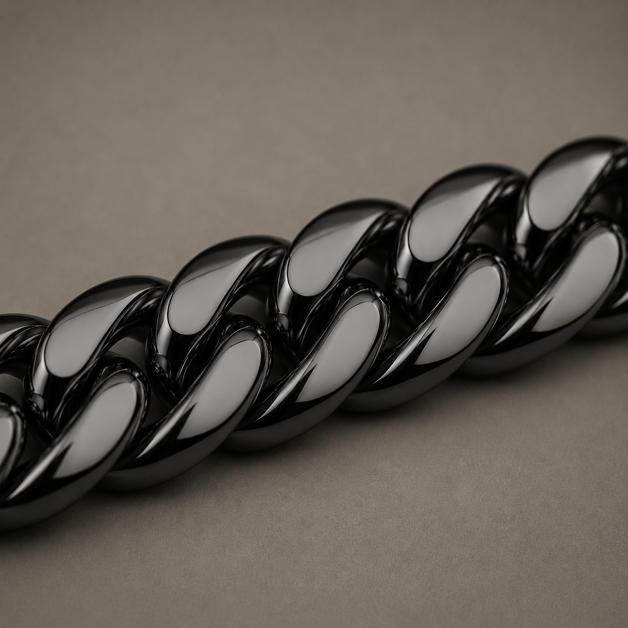 Cuban Bracelet (Black) - 4mm