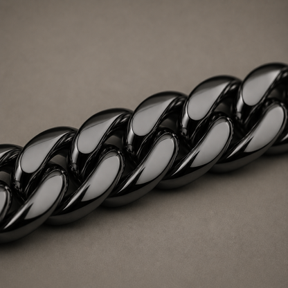 Cuban Bracelet (Black) - 8.5mm