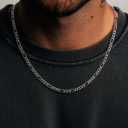 Figaro Chain (Sterling Silver) - 3.5mm