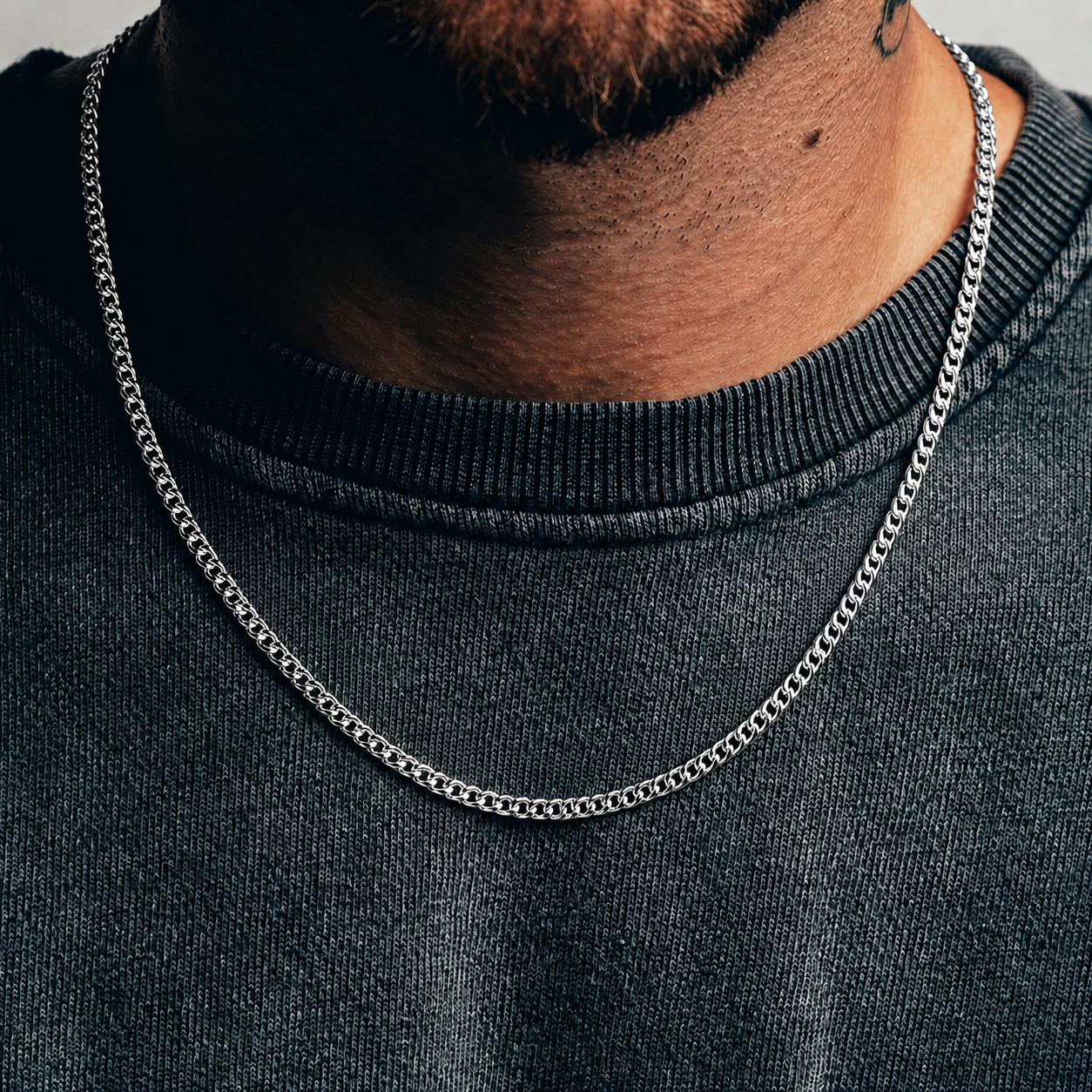 Cuban Chain (Sterling Silver) - 3mm