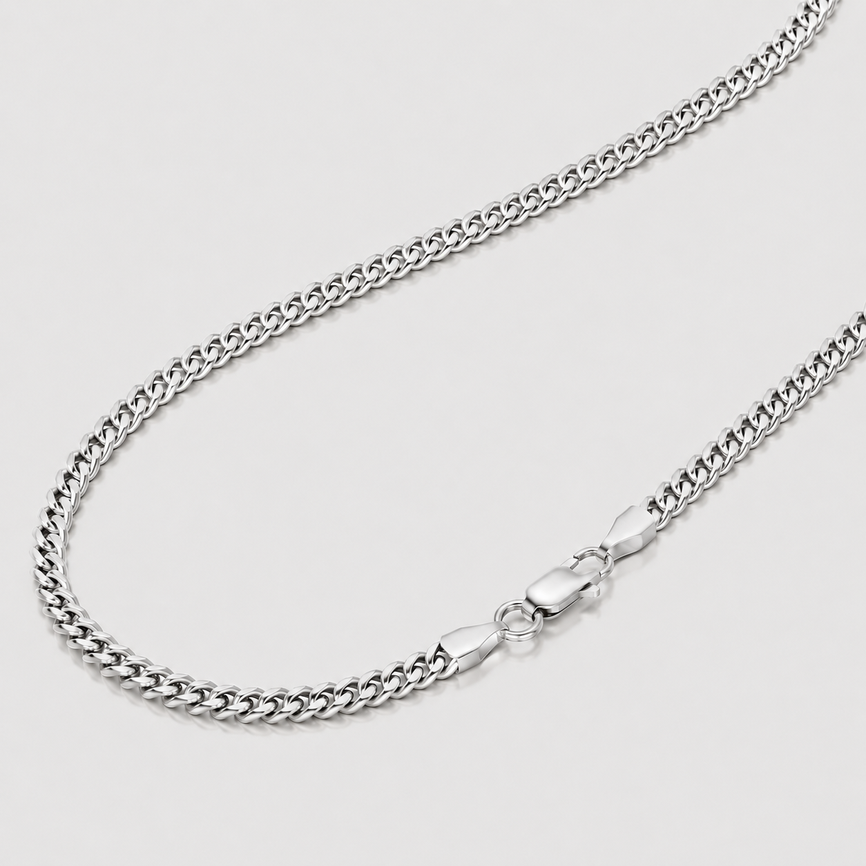 Cuban Chain (Sterling Silver) - 3mm