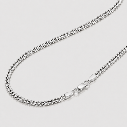 Cuban Chain (Sterling Silver) - 3mm