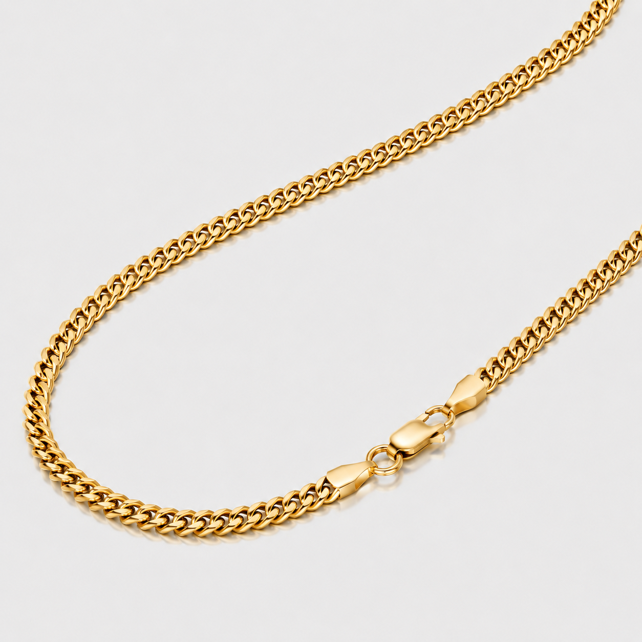 Cuban Chain (18ct Gold) - 3mm