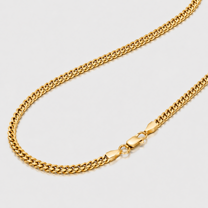 Cuban Chain (18ct Gold) - 3mm