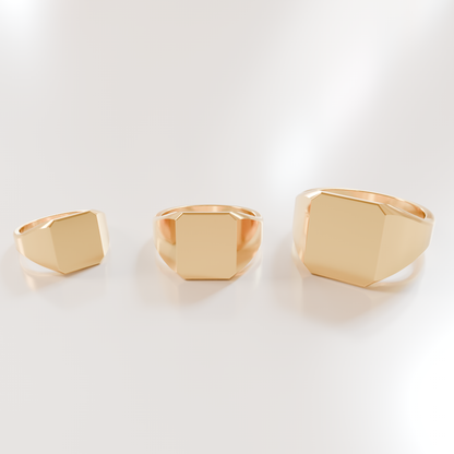 Asscher Signet Ring