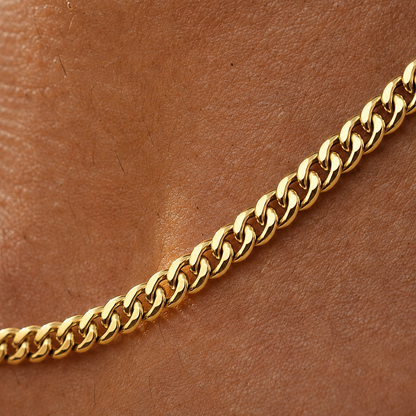 Curb Chain (9k Yellow Gold) - 4mm