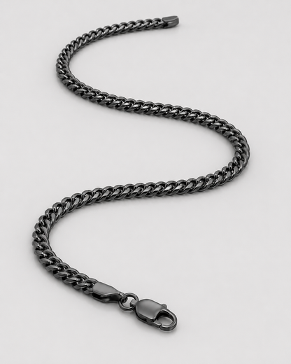 Cuban Chain (Black) - 4mm