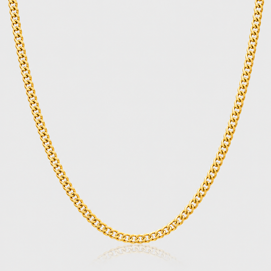 Curb Chain (9k Yellow Gold) - 4mm