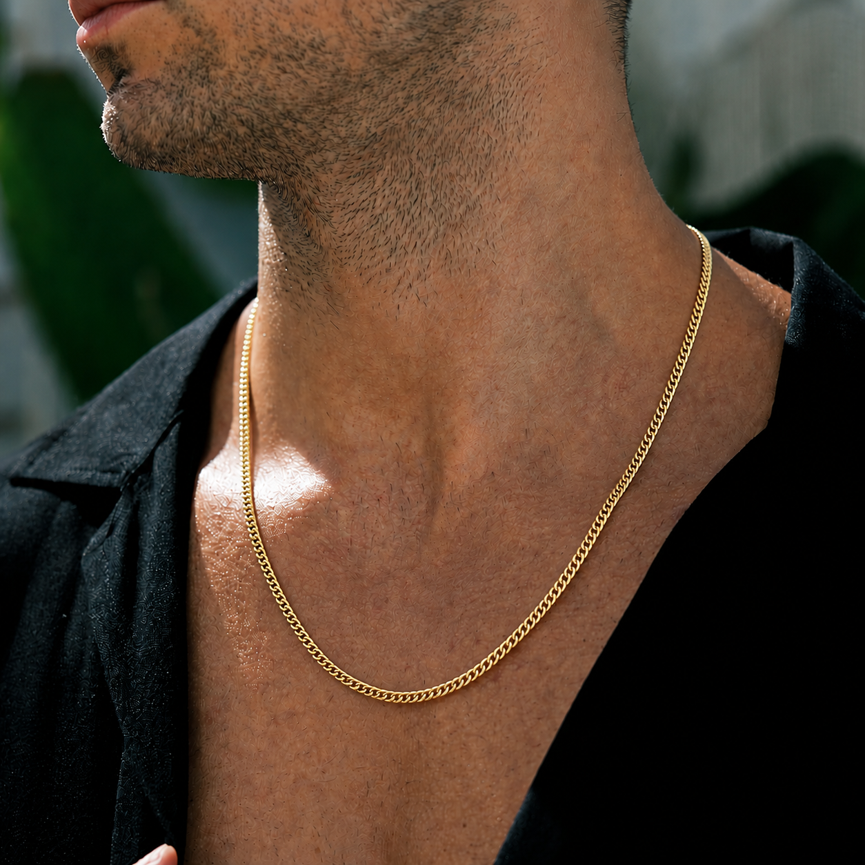 Curb Chain (9k Yellow Gold) - 4mm