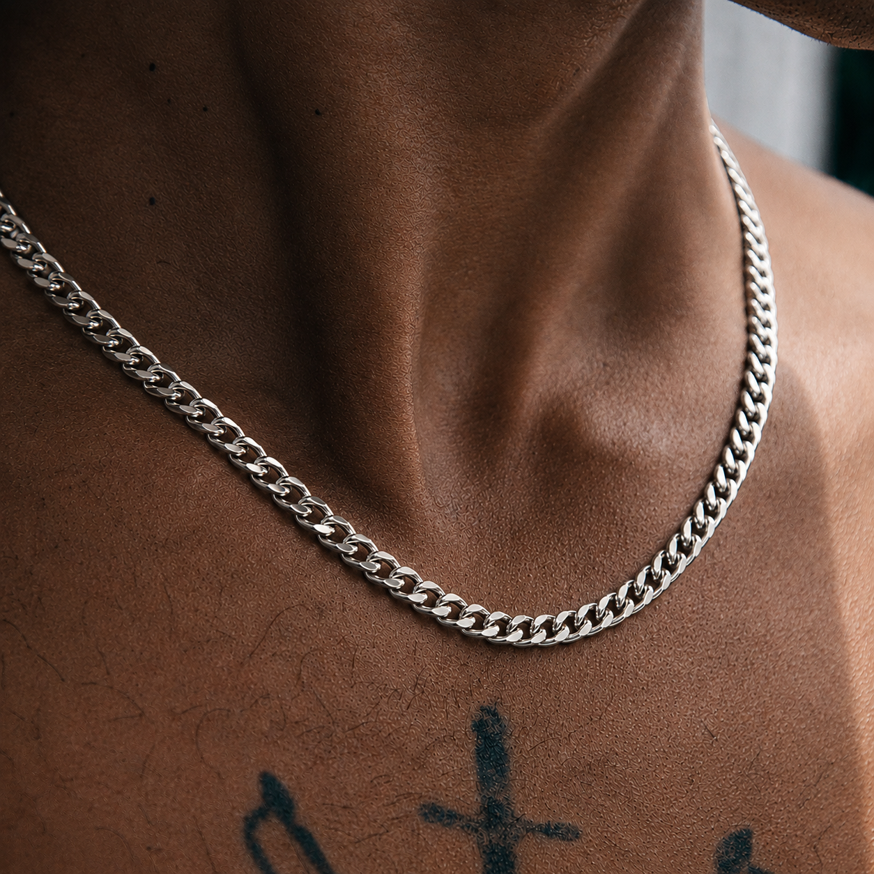 Curb Chain (9k White Gold) - 5.5mm