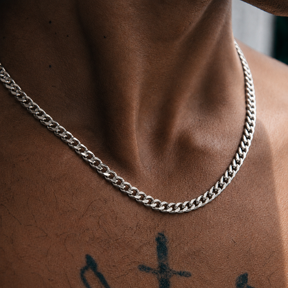 Curb Chain (9k White Gold) - 5.5mm