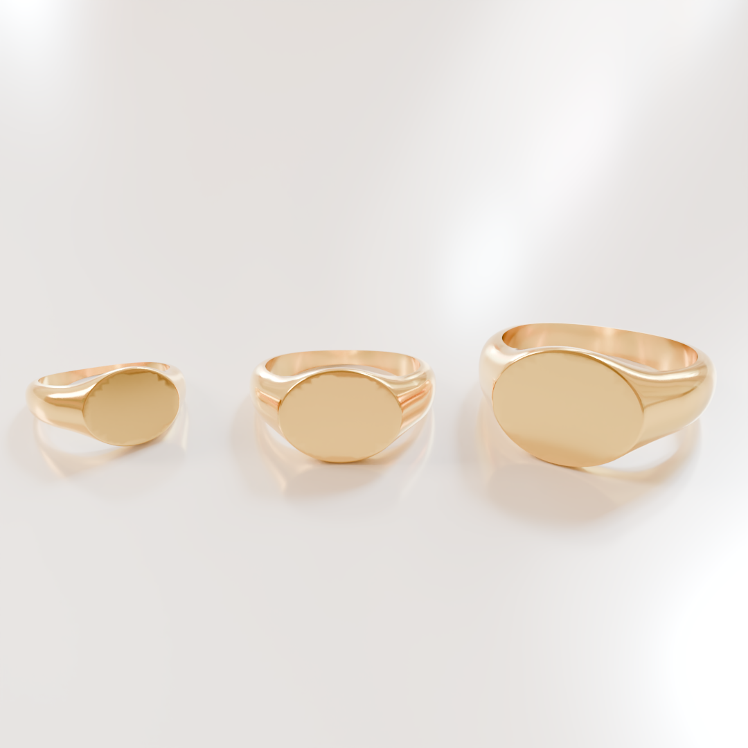 Landscape Oval Signet Ring