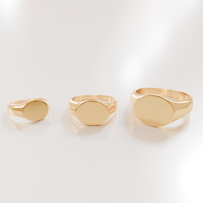 Landscape Oval Signet Ring