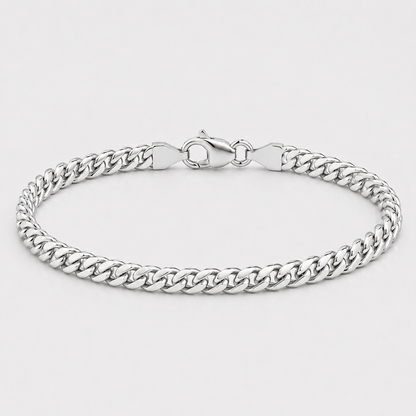 Cuban Bracelet (Sterling Silver) - 3mm