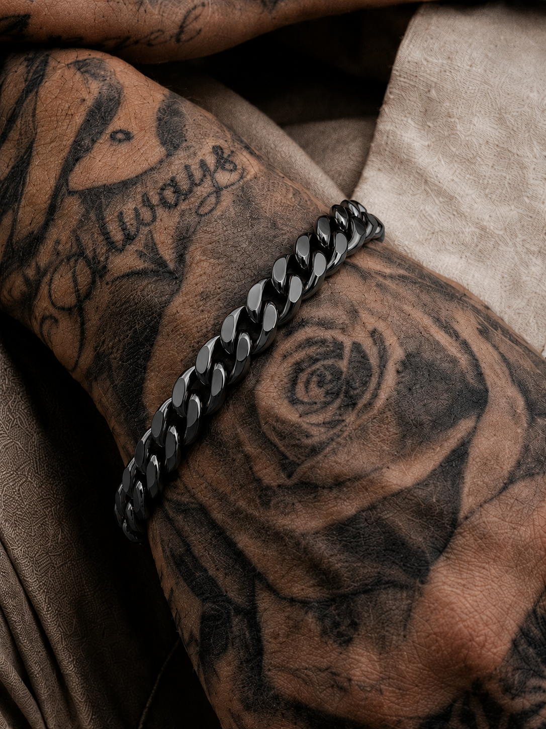 Cuban Bracelet (Black) - 7mm
