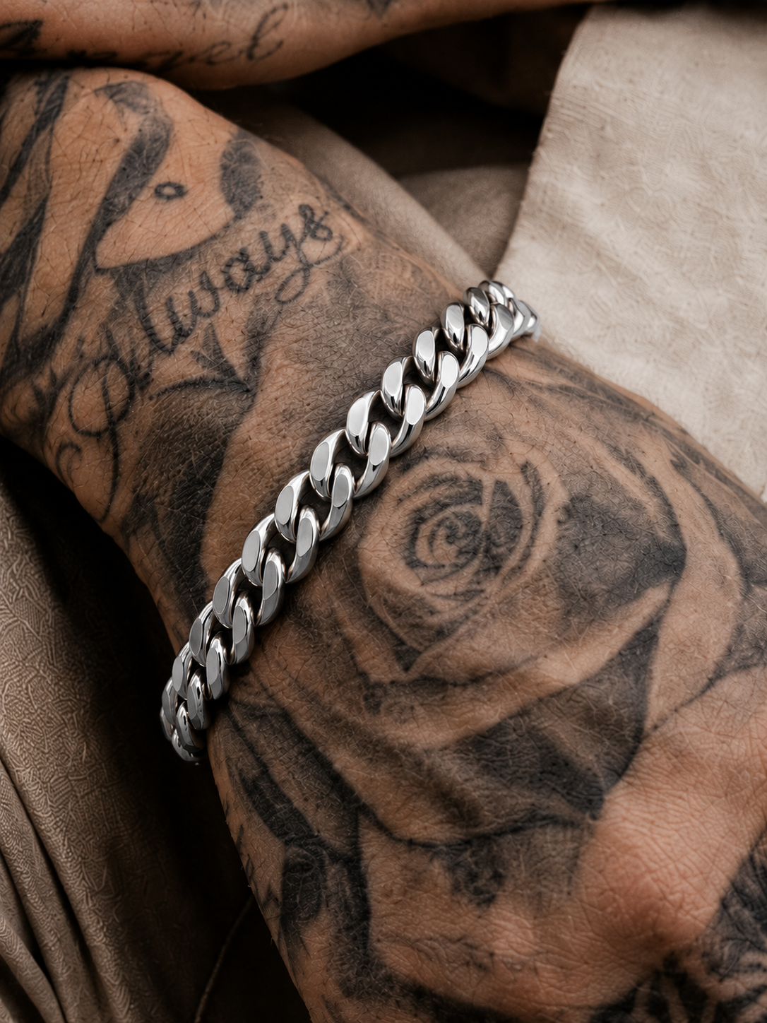 Cuban Bracelet (Sterling Silver) - 7mm