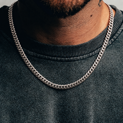 Cuban Chain (Sterling Silver) - 7mm