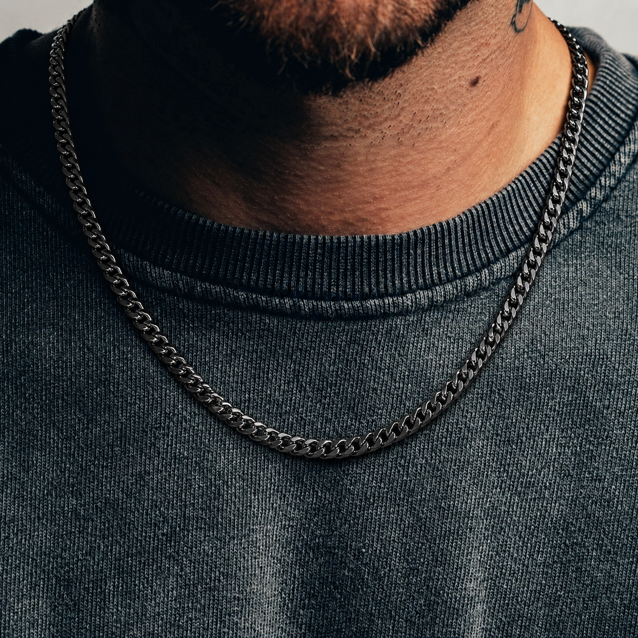 Cuban Chain (Black) - 7mm