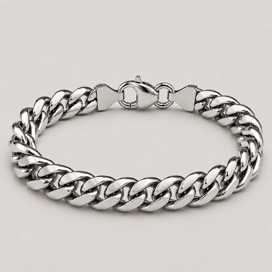 Cuban Bracelet (Sterling Silver) - 7mm