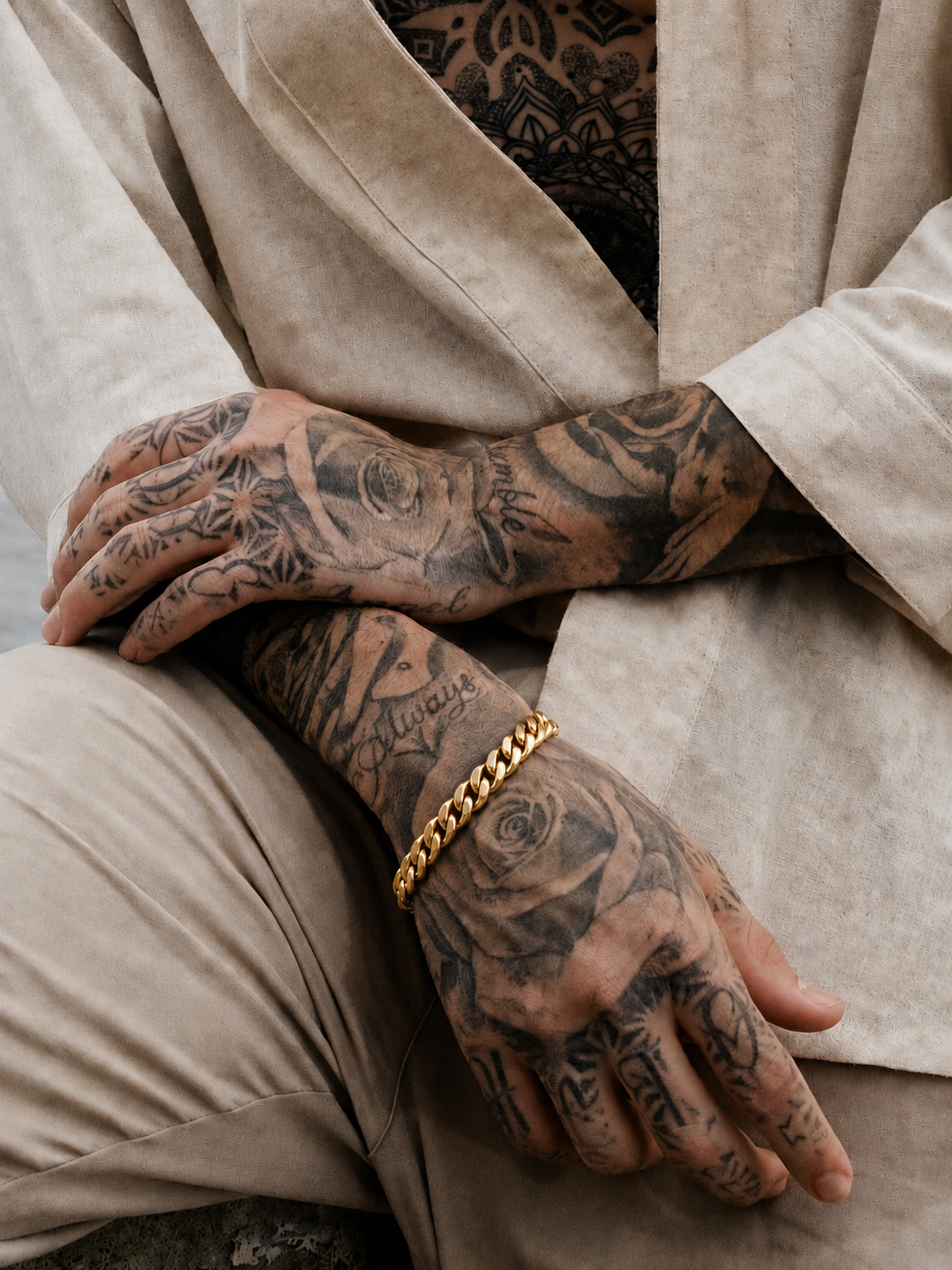 Cuban Bracelet (18ct Gold) - 7mm