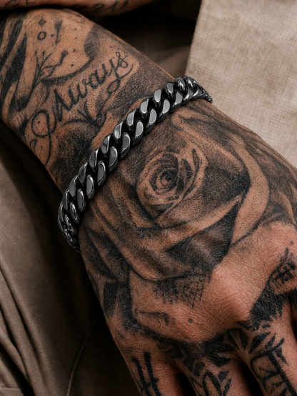 Cuban Bracelet (Black) - 8.5mm