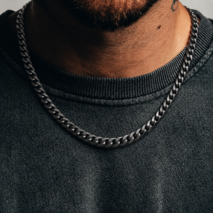 Cuban Chain (Black) - 8.5mm