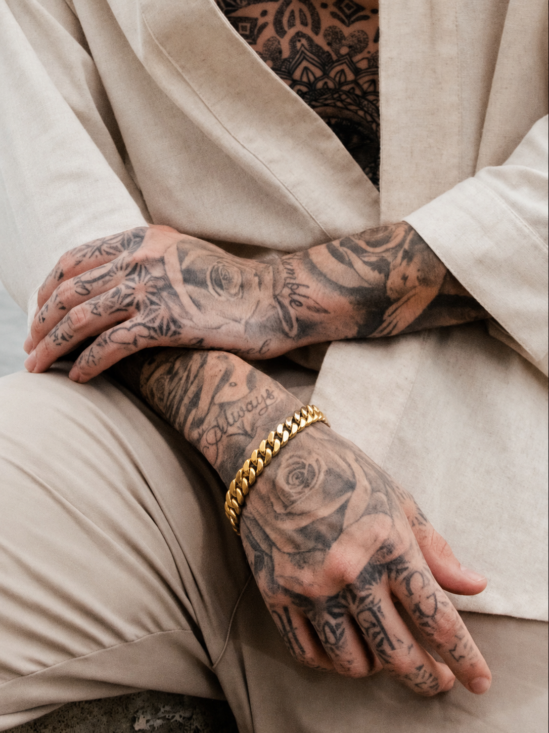 Cuban Bracelet (18ct Gold) - 8.5mm