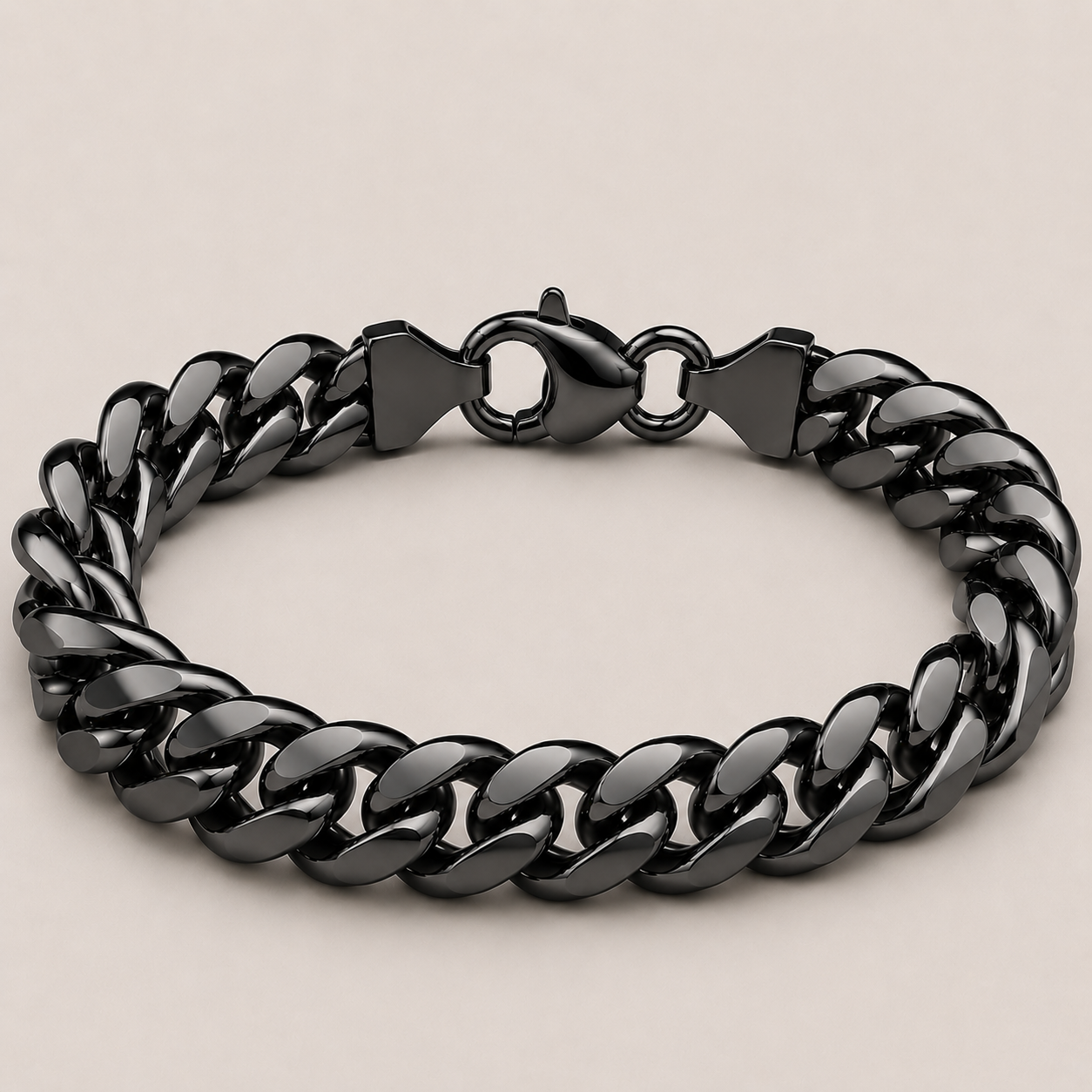 Cuban Bracelet (Black) - 8.5mm