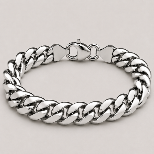 Cuban Bracelet (Sterling Silver) - 8.5mm
