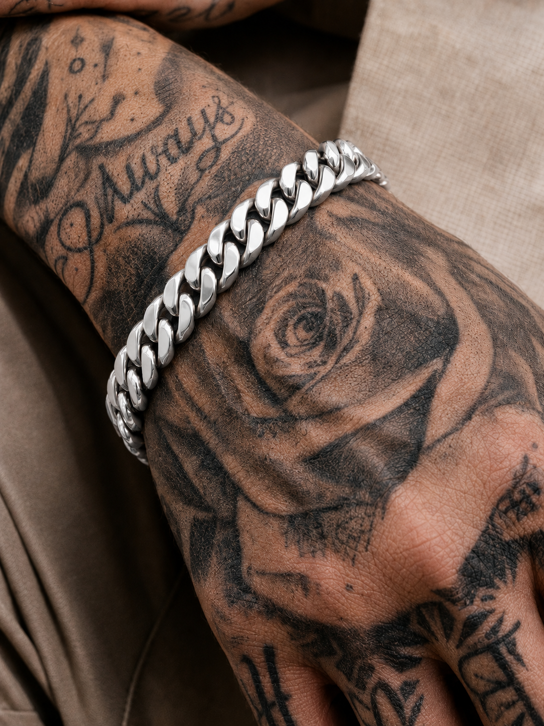 Cuban Bracelet (Sterling Silver) - 8.5mm