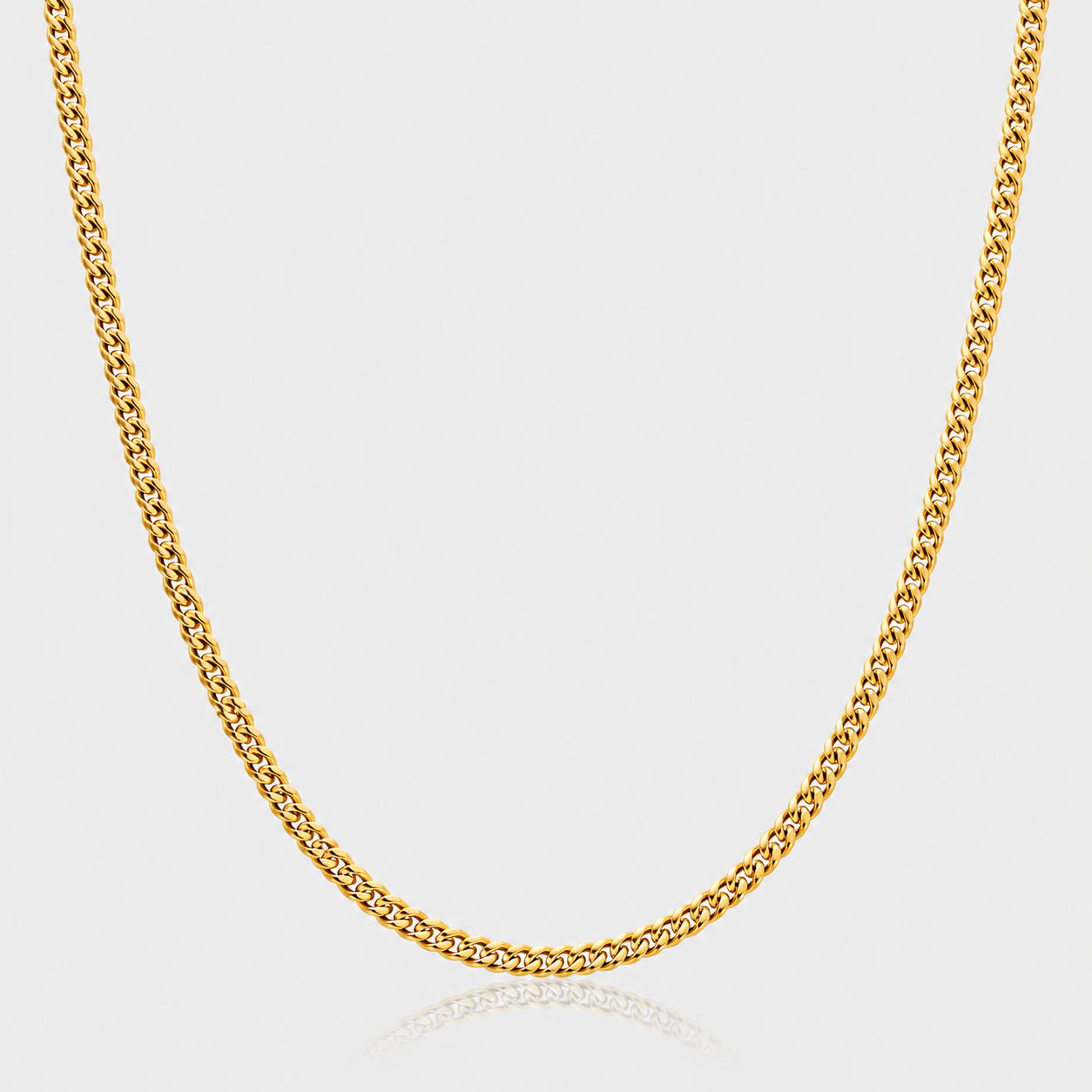Cuban Chain (18ct Gold) - 3mm