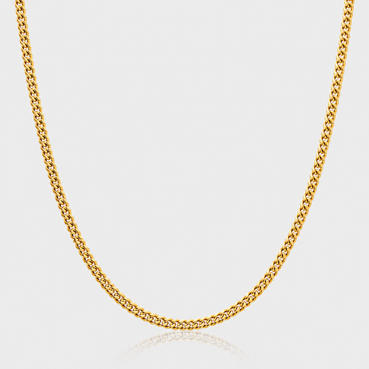 Cuban Chain (18ct Gold) - 3mm