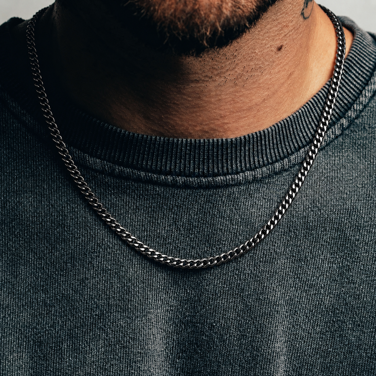 Cuban Chain (Black) - 4mm