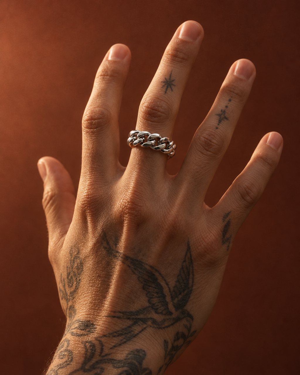 Cuban Link Ring (Sterling Silver) - 8mm