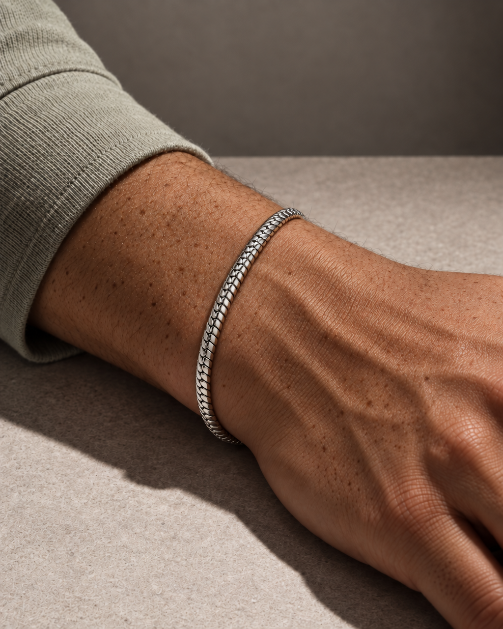 Snake Bracelet (Sterling Silver) - 3mm