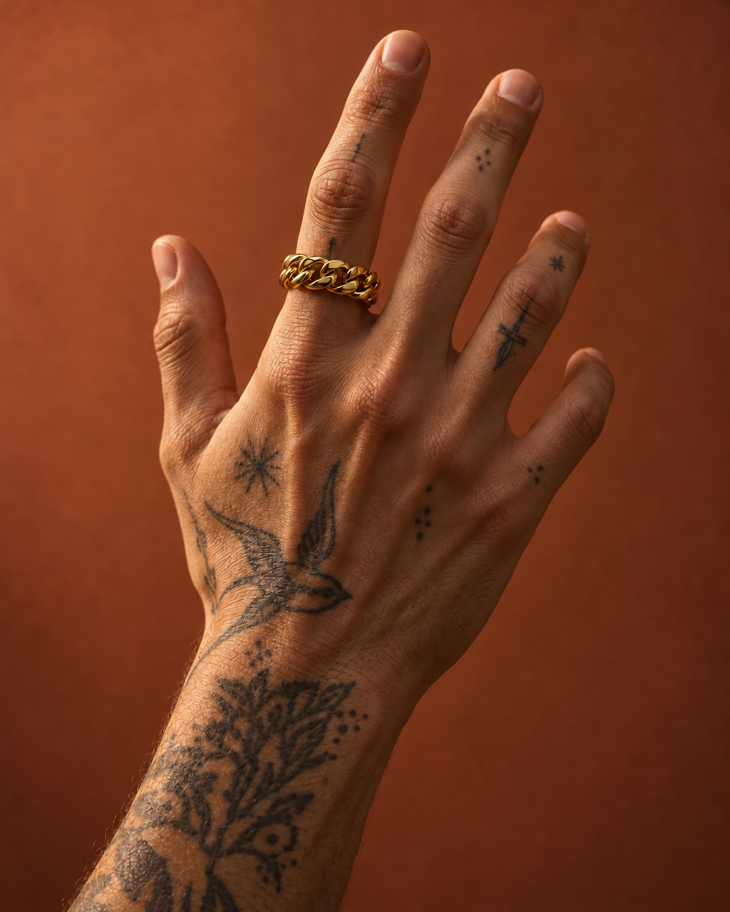 Cuban Link Ring (Gold) - 8mm