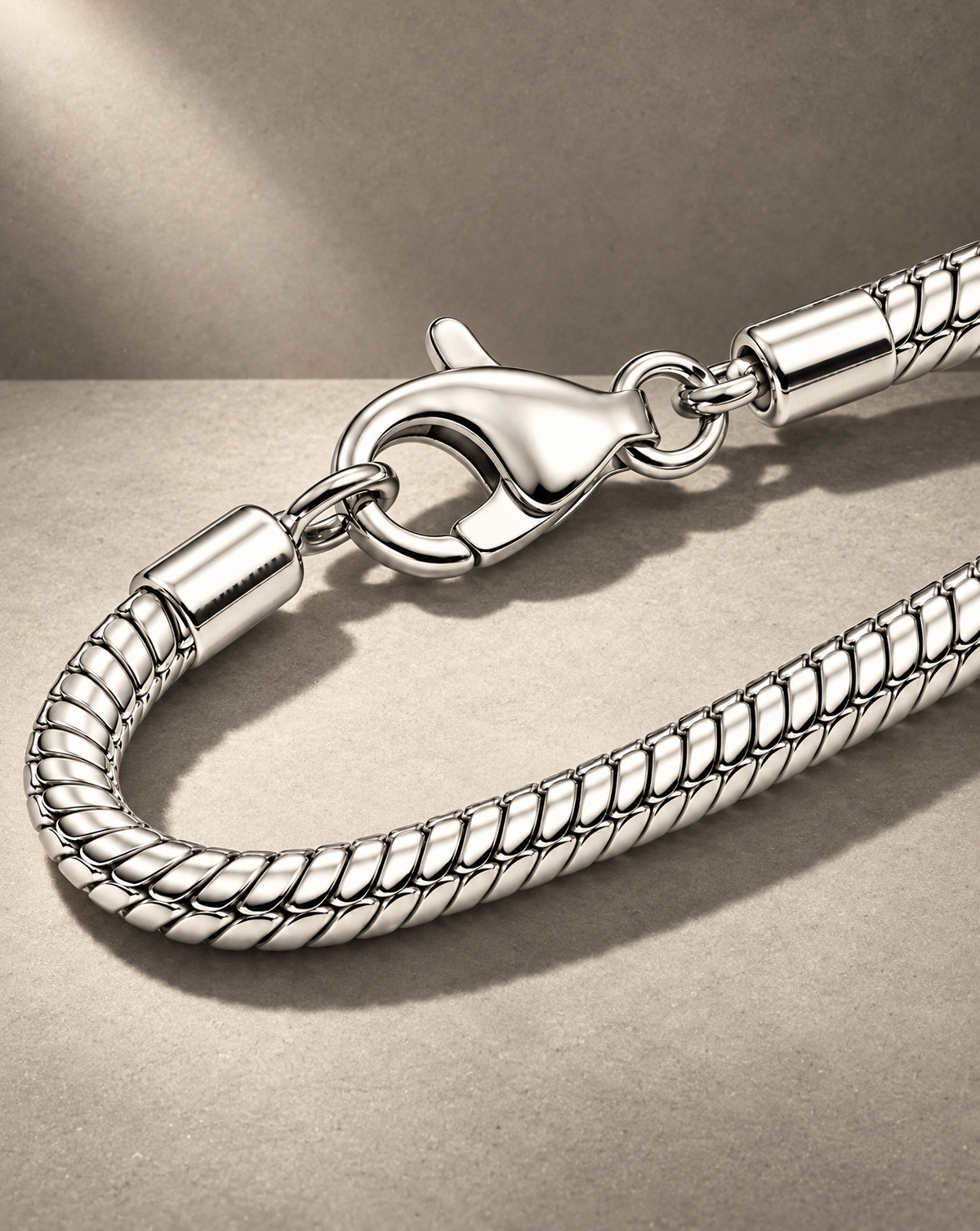 Snake Bracelet (Sterling Silver) - 4mm