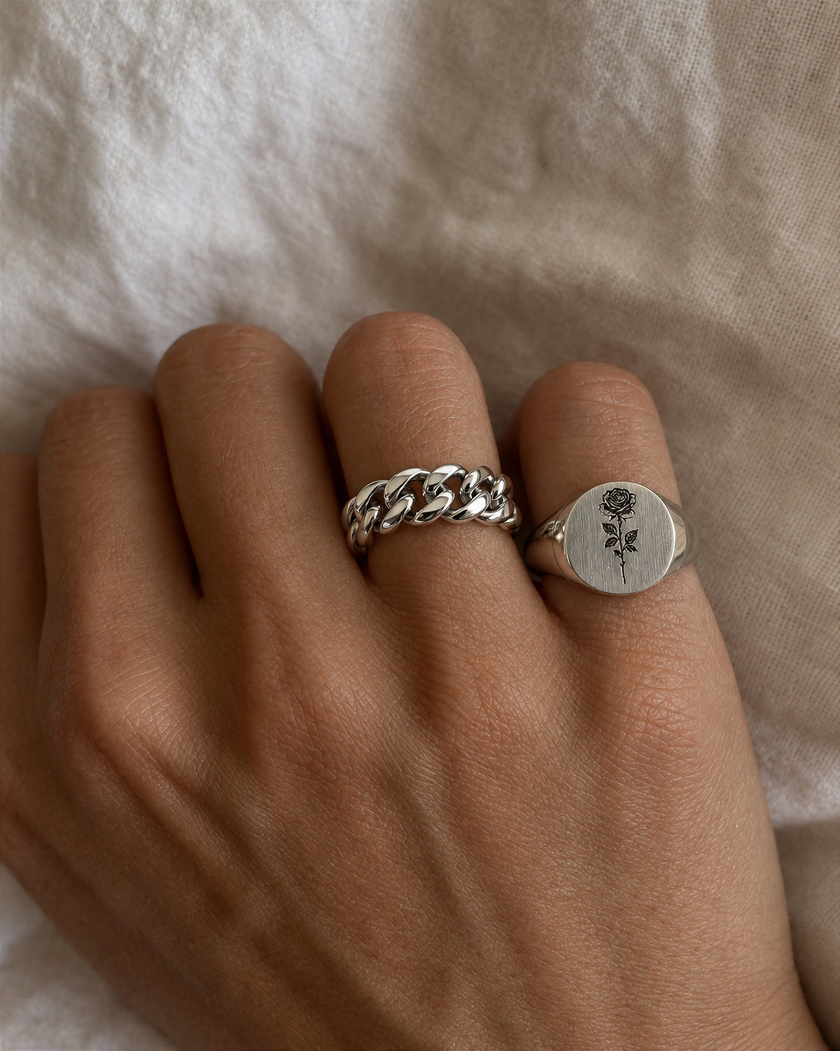 Cuban Link Ring (Sterling Silver) - 6mm