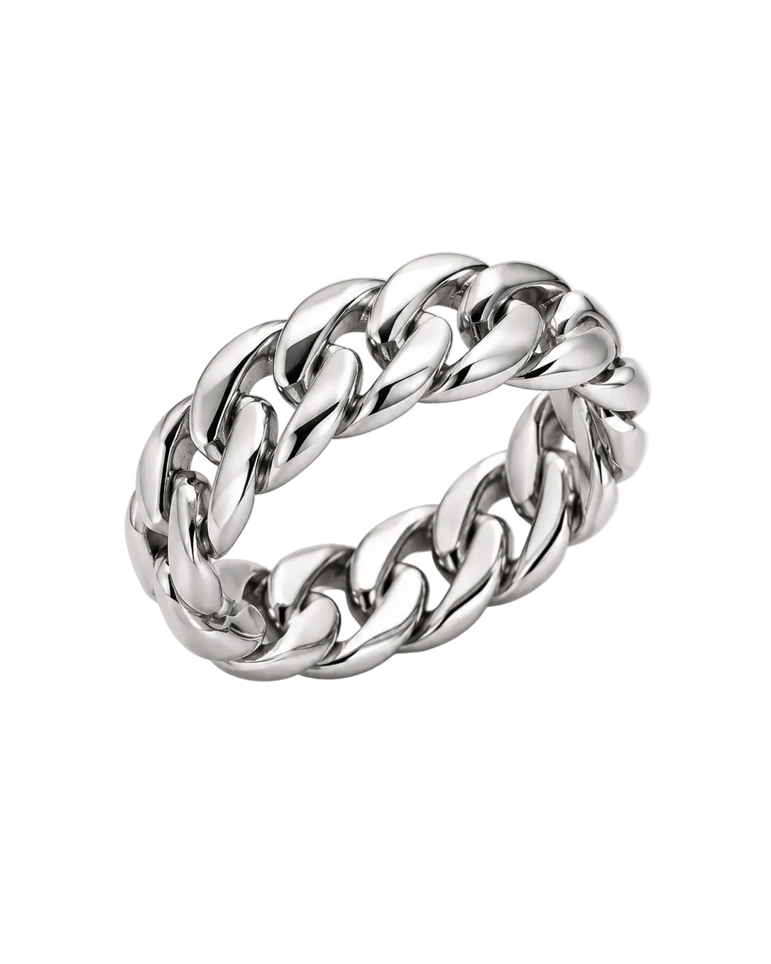 Cuban Link Ring (Sterling Silver) - 6mm