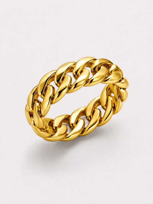 Cuban Link Ring (9k Gold)