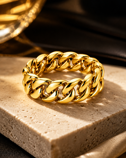 Cuban Link Ring (9k Gold)