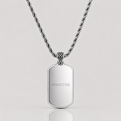 Onyx Tag Pendant (Sterling Silver)