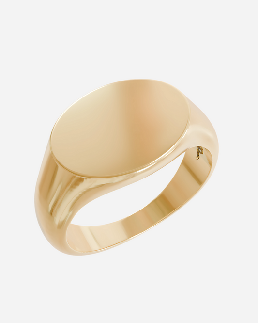 Landscape Oval Signet Ring