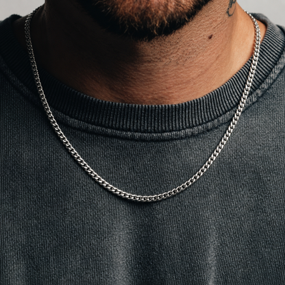 Cuban Chain (Sterling Silver) - 4mm